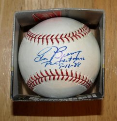 Thumbnail of Tom Browning Autographed Baseball Signed Reds Perfect Game