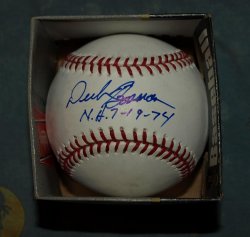 Thumbnail of Dick Bosman Autographed Baseball Signed Indians No Hitter