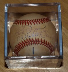 Thumbnail of Rick Dempsey Autographed 1983 World Series Baseball Signed Orioles MVP