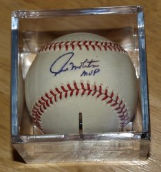 Thumbnail of Paul Molitor Autographed 1993 World Series Baseball Signed Blue Jays MVP