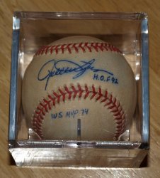 Thumbnail of Rollie Finger Autographed Baseball Signed Oakland A's WS MVP HOF