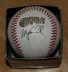 Thumbnail of Mike Lowell Autographed 2007 Rawlings Baseball Signed Red Sox WS MVP