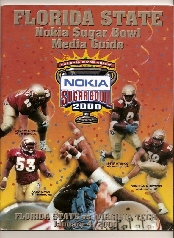 PrestoMart 1989 Sugar Bowl Game Program Auburn Florida State