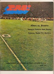 Thumbnail of 1970 NFL Game Program 49ers Browns Sept 27