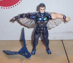 Thumbnail of 1986 Kenner Silverhawks Steelwill w/Stronghold Figure Complete
