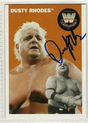 Thumbnail of Dusty Rhodes Signed Card Topps wwf HOF wcw wwe awa