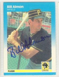Thumbnail of bill almon signed Autographed Baseball card 1987 fleer