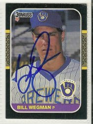 Thumbnail of bill wegman signed autographed baseball card 1987 donruss
