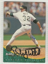 Thumbnail of bobby witt signed autographed baseball card 1994 leaf