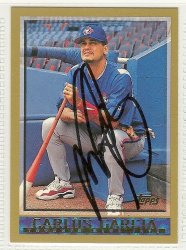 Thumbnail of carlos garcia signed autographed baseball card 1998 topps
