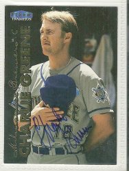 Thumbnail of charlie greene signed autographed baseball card 1999 fleer tradition