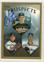 Thumbnail of chris enochs signed autographed baseball card 1999 topps