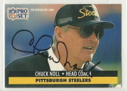 Thumbnail of chuck noll signed autographed Football card 1991 pro set HOF