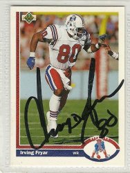 Thumbnail of irving fryar signed autographed Football card 1991 upper deck