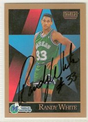 Thumbnail of randy white signed autographed basketball card 1990 skybox