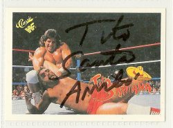 Thumbnail of tito santana signed autographed wrestling card 1990 wwf classics WWF WWE WCW