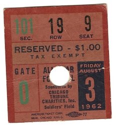 Thumbnail of 1965 College Football All Star Game ticket stub College All Stars Vs Packers