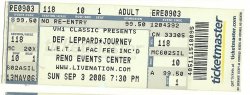 Thumbnail of 2006 Def Leppard & Journey full unused concert Ticket Reno, NV
