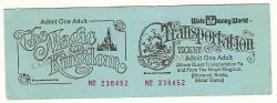 Thumbnail of Walt Disney World Adult Transportation Used ticket Rare 1970's