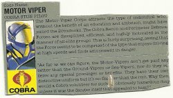 Thumbnail of 1986 GI Joe Motor Viper File Card