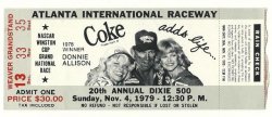 Thumbnail of 1979 Dixie 500 Ticket Stub nascar race Neil Bonnett Win
