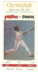 Thumbnail of 1988 Philadelphia Phillies Opening Night Ticket Stub vs Pirates