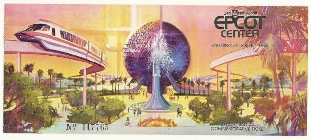 Thumbnail of 1982 Walt Disney World Epcot Center Grand Opening Ticket Stub vintage RARE