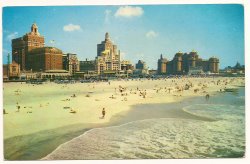 Thumbnail of Atlantic City N.J. Beach and Skyline New Jersey Postcard