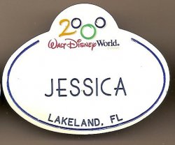 Thumbnail of Walt Disney World Cast Member name Tag Jessica