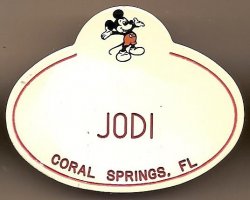 Thumbnail of Walt Disney World Cast Member name Tag Jodi