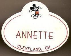 Thumbnail of Walt Disney World Cast Member name Tag Annette