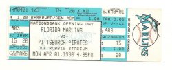 Thumbnail of 1996 Florida Marlins Opening Day FULL Ticket vs Pittsburgh
