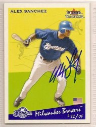 Thumbnail of Alex Sanchez signed autographed Baseball card