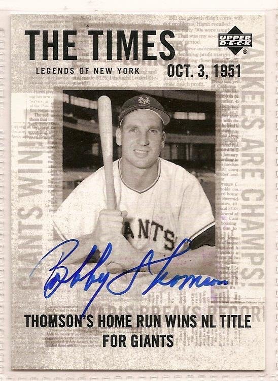 Thumbnail of Bobby Thomson signed autographed Baseball card