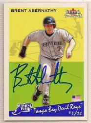 Thumbnail of Brent Abernathy signed autographed Baseball card