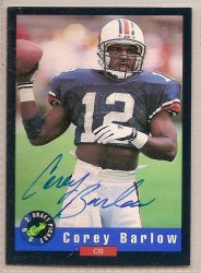 Thumbnail of Corey Barlow signed autographed Football card