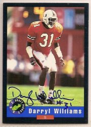 Thumbnail of Darryl williams signed autographed Football card