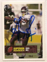 Thumbnail of Greg Hill signed autographed Football card