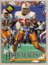 Thumbnail of Hardy Nickerson signed autographed Football card