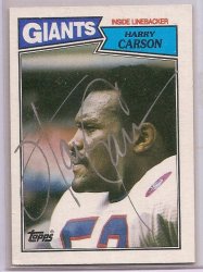 Thumbnail of Harry Carson Signed Autographed Card HOF Giants