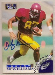Thumbnail of Johnny Mcwilliams signed autographed Football card