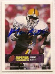 Thumbnail of Mario Bates signed autographed Football card
