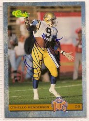 Thumbnail of Othello henderson signed autographed Football card
