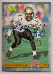 Thumbnail of Ronnie Bradford signed autographed Football card