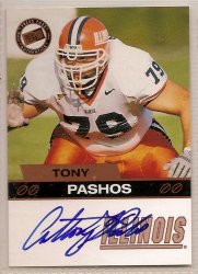 Thumbnail of Tony Pashos signed autographed Football card