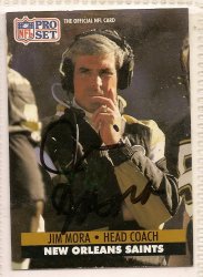 Thumbnail of Jim Mora signed autographed Football card