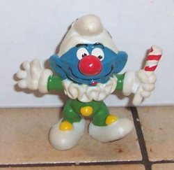 Thumbnail of SMURF as Clown PVC figure PEYO SMURFS Vintage 80's