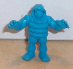 Thumbnail of M.U.S.C.L.E. Kinnikuman Figure #84 Boa Constricted Rick Blue Vintage 80's
