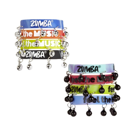 Zumba Stellar Rubber Bracelets with Bells 8-Pack