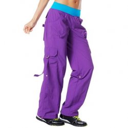 Zumba Craveworthy Cargo Pants size Medium, Large, XL, XXL - Cut n' Paste  Purple